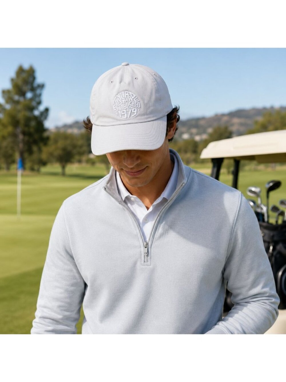 TaylorMade Golf Established 1979 White Snapback Hat Cap OSFA Golfing Casual